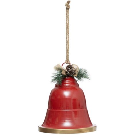 Campana rossa in metallo h39xd32 - Atmosphera créateur d'intérieur