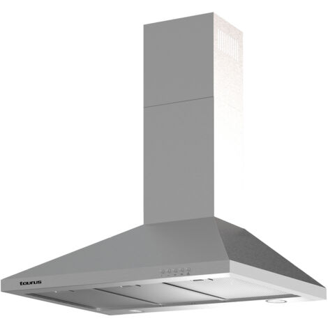 CAMPANA TAURUS PR90IXAL 90CM. INOX. 3 VELOCID. 650m3/H, CLASE A