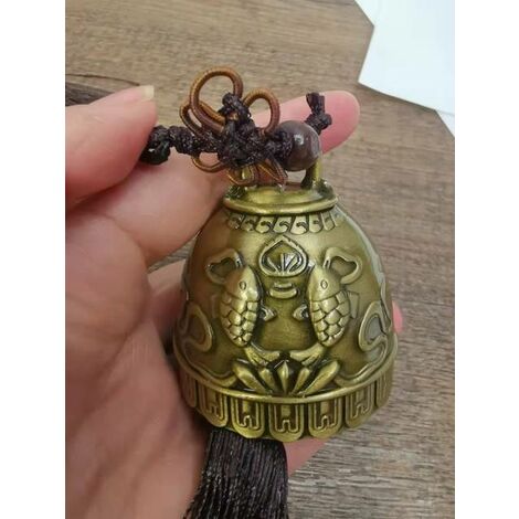 campanas de cobre latão artesanato boa sorte sino de cobre sino religioso botão do carro sino de vento tibetano sino de bronze presente decoração para casa pingente,double fish,CHINA