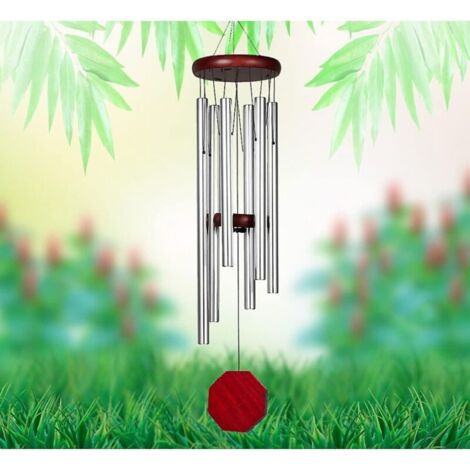 Campanas de viento con sonido relajante y calmante, 6 tubos de aluminio, para exteriores, para el hogar, jardín, patio, balcón, decoración interior.