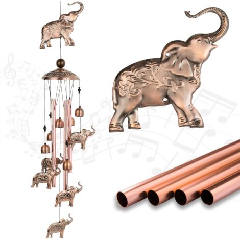 Campanas de viento de elefante, decoración de elefante, decoración de campanas de viento, campana de viento vintage de recuerdo para mamá y esposa