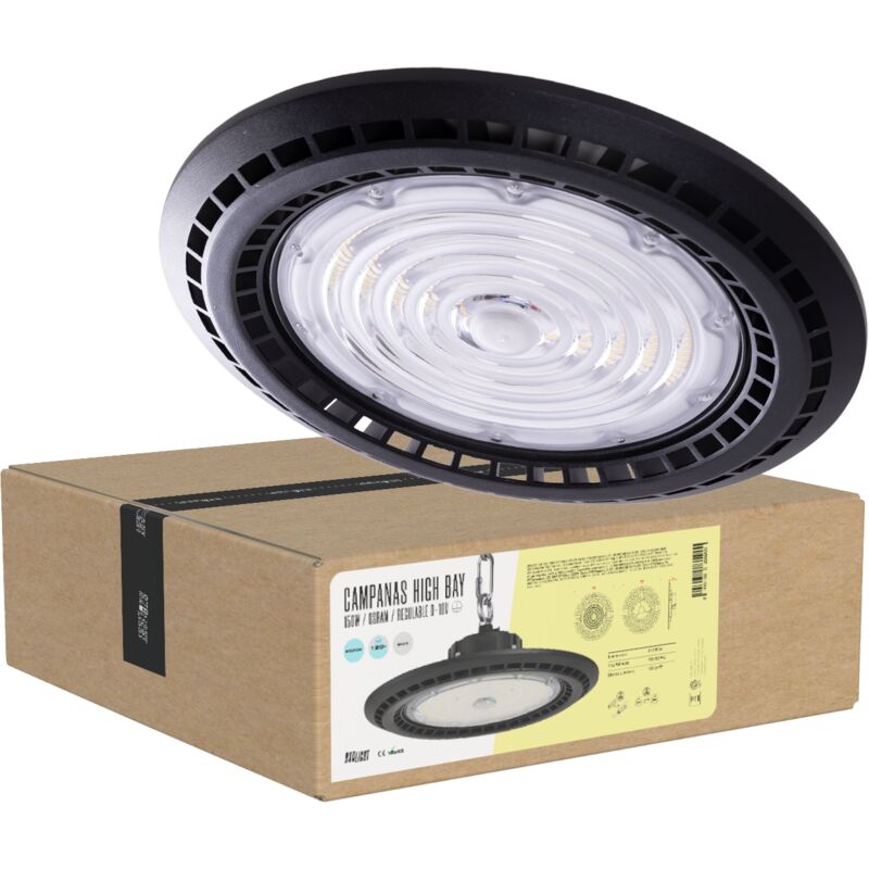Campanas High Bay Led - Grandes Alturas 150W IP65 6000 k 120º Reg. 0-10V [BX3-HVUFO150W-H-CW]