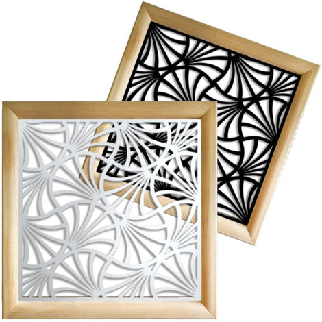 CAMPANE - Moduli Decorativi in Legno e PVC - Colore: nero - Misura: 48x48 cm