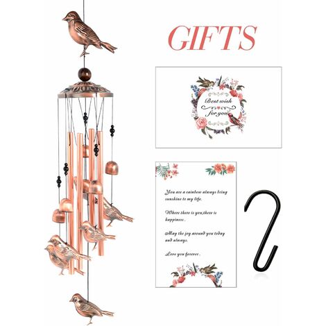 Campanelli eolici Uccelli Fatti a Mano appesi Ornamenti Campane a Farfalla Retro Artigianato Decorativo per la casa per Interni Porte Interne da Giardino Porte finestre 