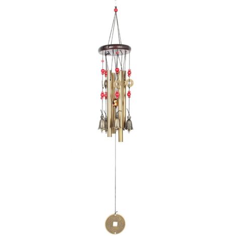 Campanelli eolici tradizionali in bronzo per esterni, da giardino, da cortile, 60-90 cm, MT-213B, marrone