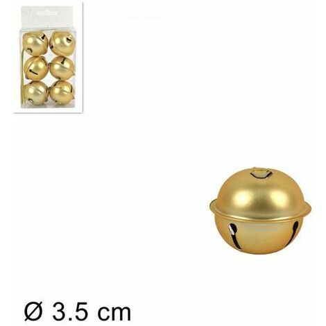 CAMPANELLINI 3,5 CM 6 PZ. ORO IN BOX