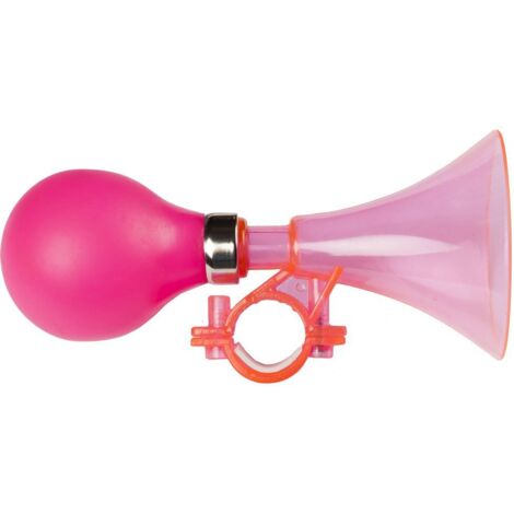 Campanello a trombetta rosa in plastica per bici bambina