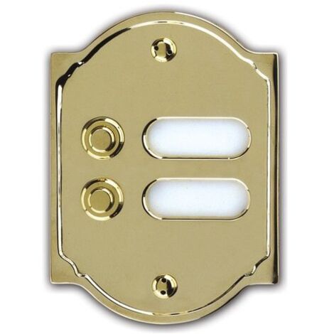 Campanello incasso Alubox 2P con portanomi 50CL2OL