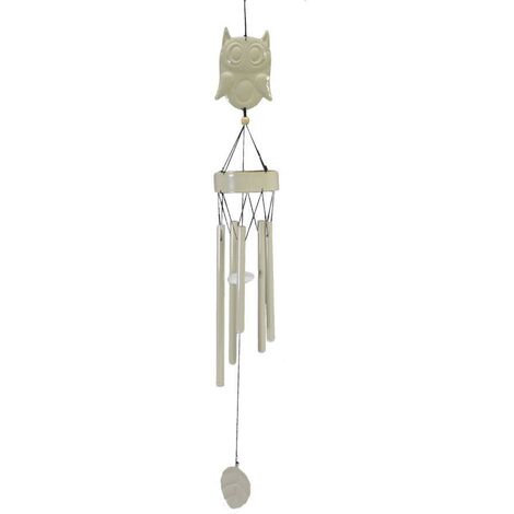 Campanello metallo gufo cm 10x10h90
