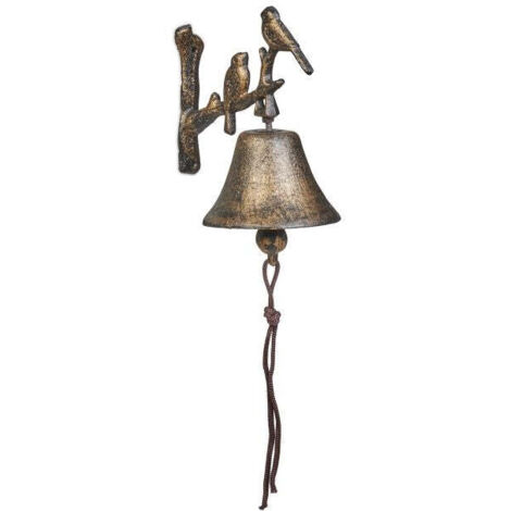 Campanello per porta uccelli in ghisa