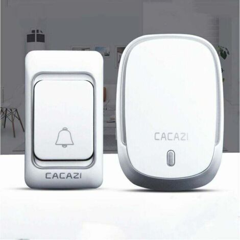 Campanello senza fili, campanello impermeabile con portata di 300 metri, campanello senza fili con 1 trasmettitore e 1 ricevitore plug-in e 36 suonerie, 4 livelli di volume per casa, ufficio, negozio,