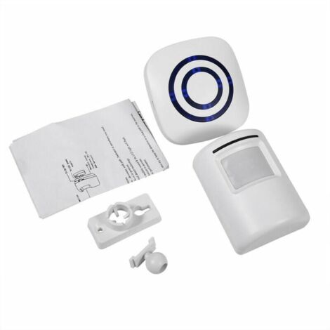 Campanello senza fili con rilevatore di movimento, suoneria elettrica, 36 melodie, allarme di sicurezza con trasmettitore e ricevitore per casa, ufficio, hotel, negozio (2+1 EU)