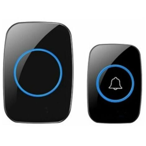 Campanello Senza Fili Da Esterno Impermeabile, Portata Di 300 M Con Ricevitore Inseribile Led Blu 55 Melodie Volume A 5 Livelli Nero 98903469 - Foto 10