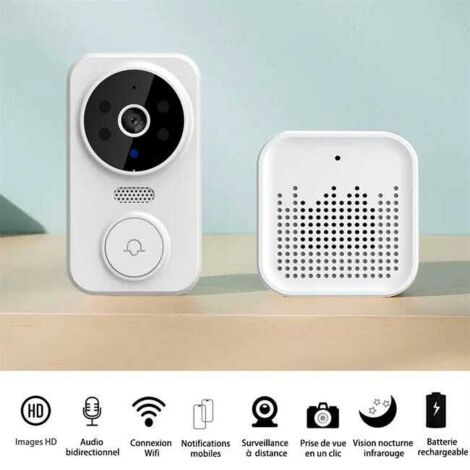 Campanello visivo intelligente, citofono bidirezionale, visione notturna a infrarossi, sistema di sicurezza con monitoraggio remoto, videocitofono Wi-Fi