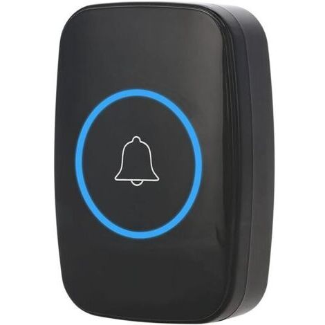 Campanello wireless, campanello musicale wireless con LED trasmittente esterno e ricevitore interno, portata 300 m, telecomando (UE)