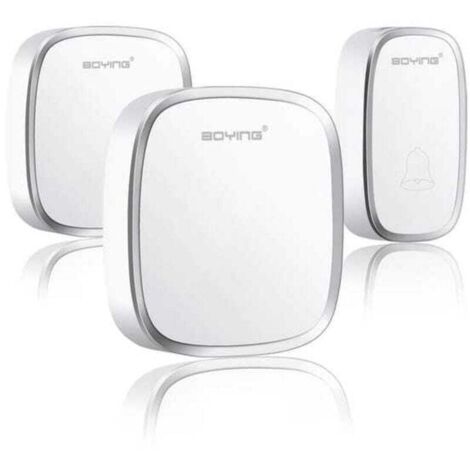 Campanello wireless impermeabile, portata 300 m, 2 trasmettitori e 1 ricevitore, kit campanello wireless con flash LED XXW