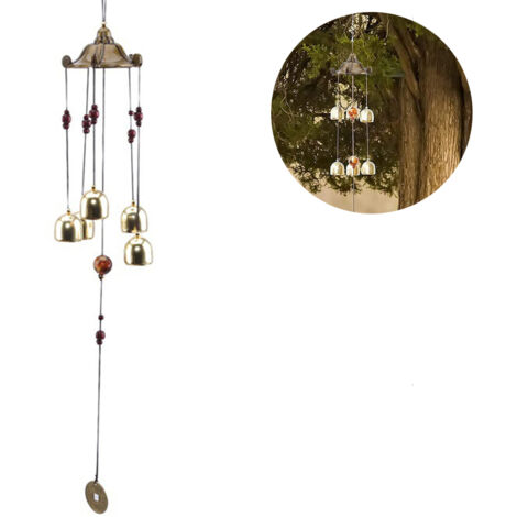 Campanillas de viento Feng Shui de la suerte, campanas de buena fortuna para el hogar, jardín, patio, decoración colgante, regalo