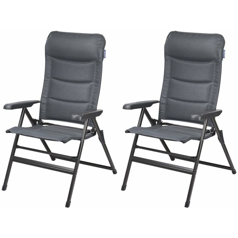 

Sillas de camping 2 uds Napoli antracita 68x43,5x120 cm - Antracita - Campart Travel