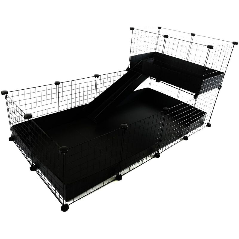 C&c klatka moduł piętro 4x2+loft2x1+rampa czarna