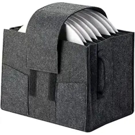 Campervan plate storage - Felt plate holder - 8 plates