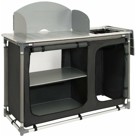CampFeuer Armoire de camping, cuisine de camping avec cadre en aluminium