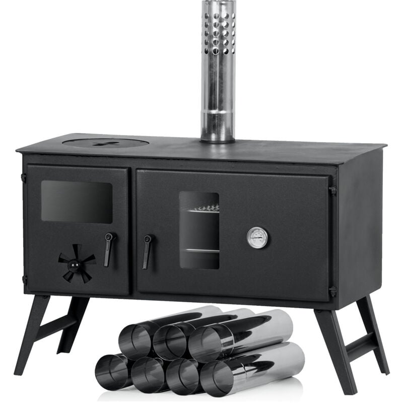 Campfeuer - Four pour tente 28,5 x 58,5 x 260 cm Chauffage de tente, four à bois pour camping