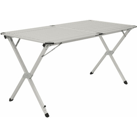 CampFeuer Table de camping en aluminium pour 4 personnes 140 x 70 x 70 cm pliable, rabattable et réglable en hauteur