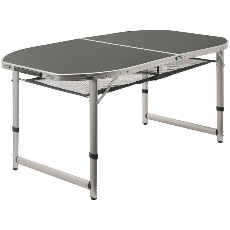 Table de camping en aluminium pour 6 personnes 150 x 80 cm pliable, rabattable et réglable en hauteur - Campfeuer