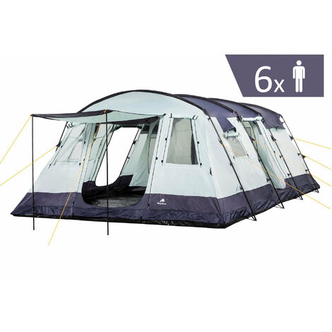 CampFeuer Zelt XtraL für 6 Personen Dunkelblau / Grau 5000 mm Wassersäule
