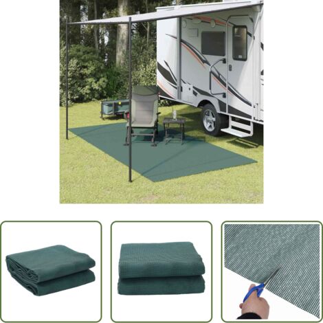 Camping -  Alfombra para tienda Verde 500 x 350 cm Poliéster