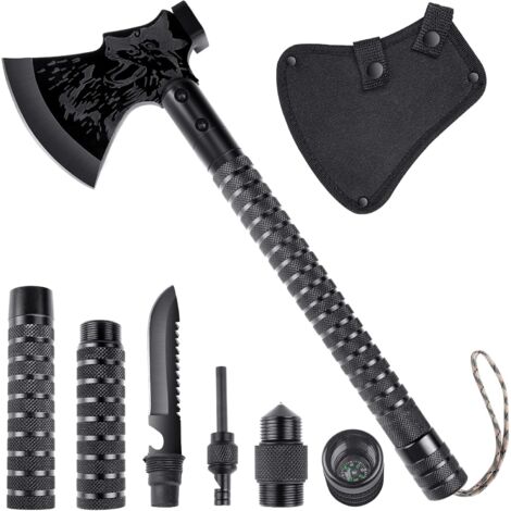 Camping Axt Überlebensbeil Axt mit Scheide - Nylon Fiber Griff für Outdoor Jagd Wandern Garten Multitool mit Camping Ausrüstung