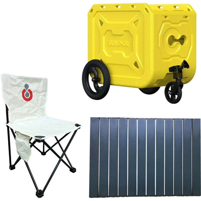 Decdeal - Camping-car multifonctionnel, voiture pour animaux de compagnie, boîte de rangement pour remorque de vélo, voiture de stockage + table à