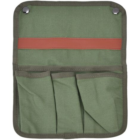 Camping Chair Armrest Storage Bag Large Capacity Multiple Pockets Portable Chair Hanging Storage Bag for Outdoor BeachMilitary Green