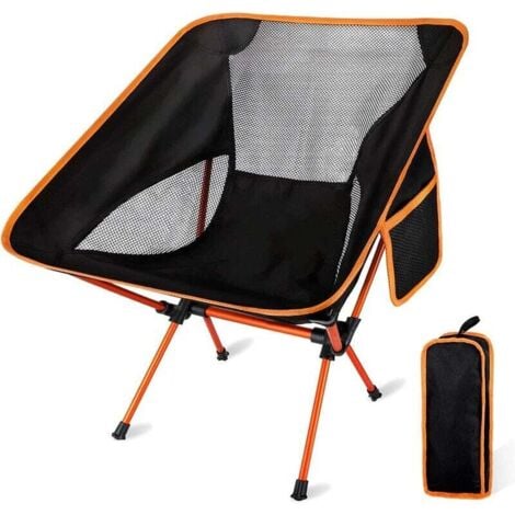 Camping Chair, Compact Ultra Lightweight Folding Beach Chair Portable Foldable Camping Chair, Ultralight Portable Folding Chair with Carry Bag for Camping Picnic Fishing