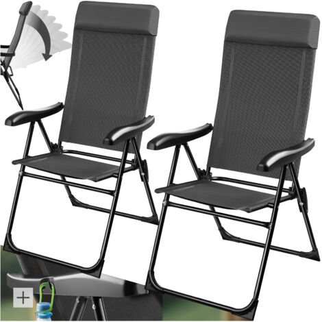 Camping Chair Muritz - folding, lightweight, 7 position backrest, weather resistant - folding camping chair, folding chair, folding camping chair - Set of 2