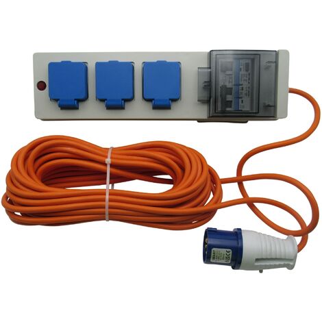 Camping Electric Hook Up Cable 15M 16A &x28Campsite Mains Power Lead&x29