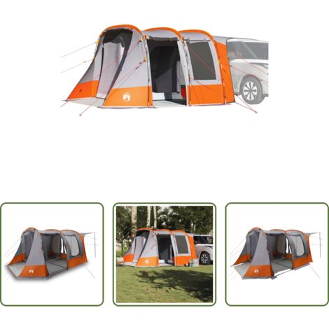 Camping en coche -  Tienda de campaña para coche impermeable gris y naranja