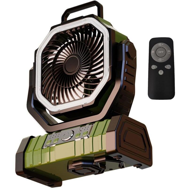 Image of Camping fan with adjustable speed LED&hellip;