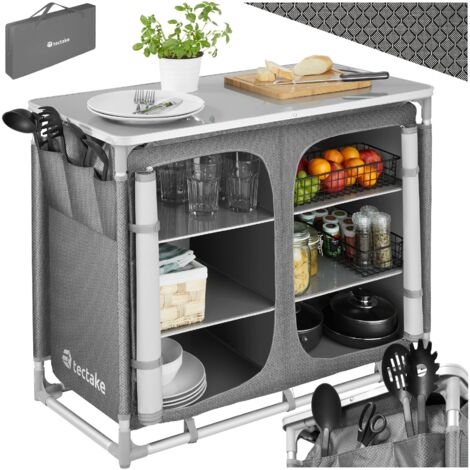 main image of "Camping Kitchen 97x47.5x78cm - camping kitchen unit, camping kitchen stand, camping cooking table"