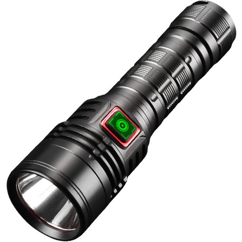 Feiyue - Camping, Lampe torche puissante rechargeable par usb, Mini lampe torche longue portée en alliage d'aluminium, Éclairage étanche à la pluie,