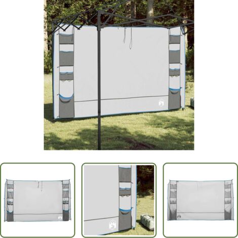 Camping -  Organizador de tienda colgante Gris y azul 320 x 182 cm oxford