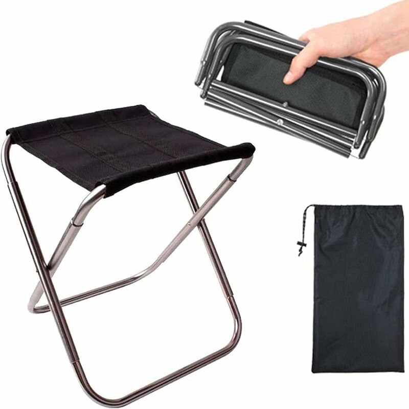 Ahlsen - Camping Pliant Tabourets,Petit Tabouret Pliant Portable,Pliable Ultra Léger Chaise,Siège Assise Pliant Portable,Petite Chaise de Camping en