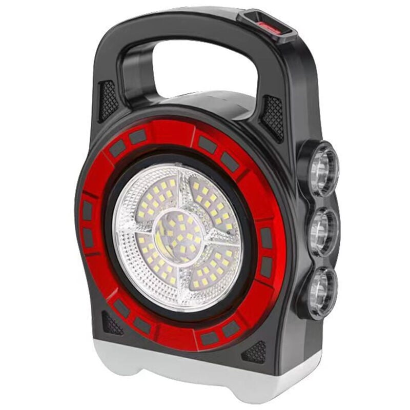 Camping, projecteur multifonction d'extérieur à charge solaire, lampe torche puissante cob, lampe portable, équipement de sport de plein air,