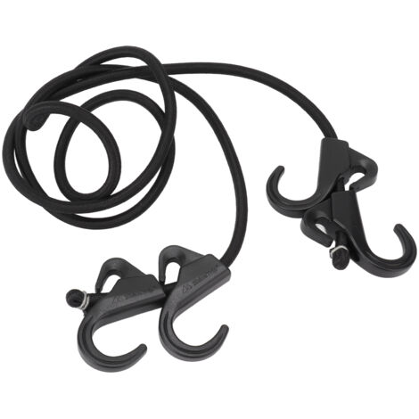 Camping Rope Strap UV Resistant POM Material Black Hooks Function Bungee Cords for Luggage Bundling