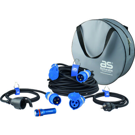 Camping SET Adapterleitung Verlängerungskabel Taschenlampe IP44