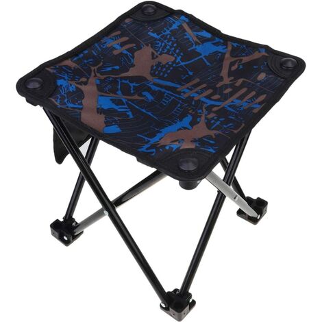 main image of "Camping stool Folding portable outdoor small chair camping seat stool for camping hiking fishing barbecue beach travel-blue"