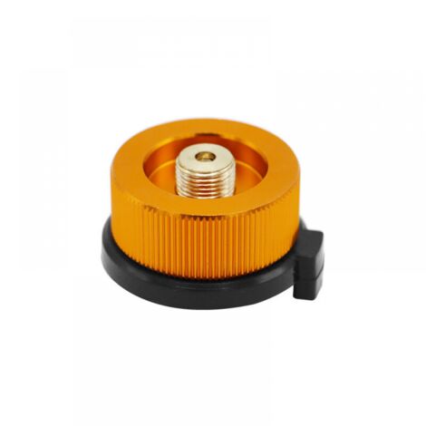 Camping Stove Gas Adapter Conversion Head Adapter for Canister Butane Screw Gas Cartridge Adapter Piston, Outdoor Equipment