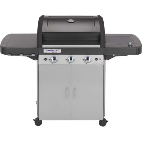 Campingaz 3 Series Classic L Plus Barbecue Grill a 3 Bruciatori con Fornello Laterale, Nero/Argento, 144 x 66 x 147 cm