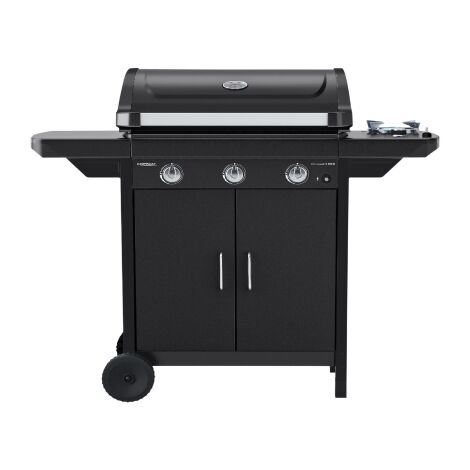 Campingaz barbecue bbq a gas compact 3 EXS con tre bruciatori fornello laterale e ruote per il trasporto