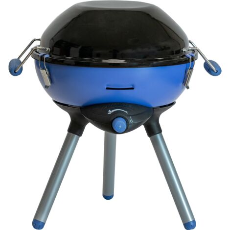 Campingaz Parrilla pequeña para camping, festivales o picnics, barbacoa de camping con opciones de cocción flexibles, estufa de gas con plancha antiadherente y soporte para ollas